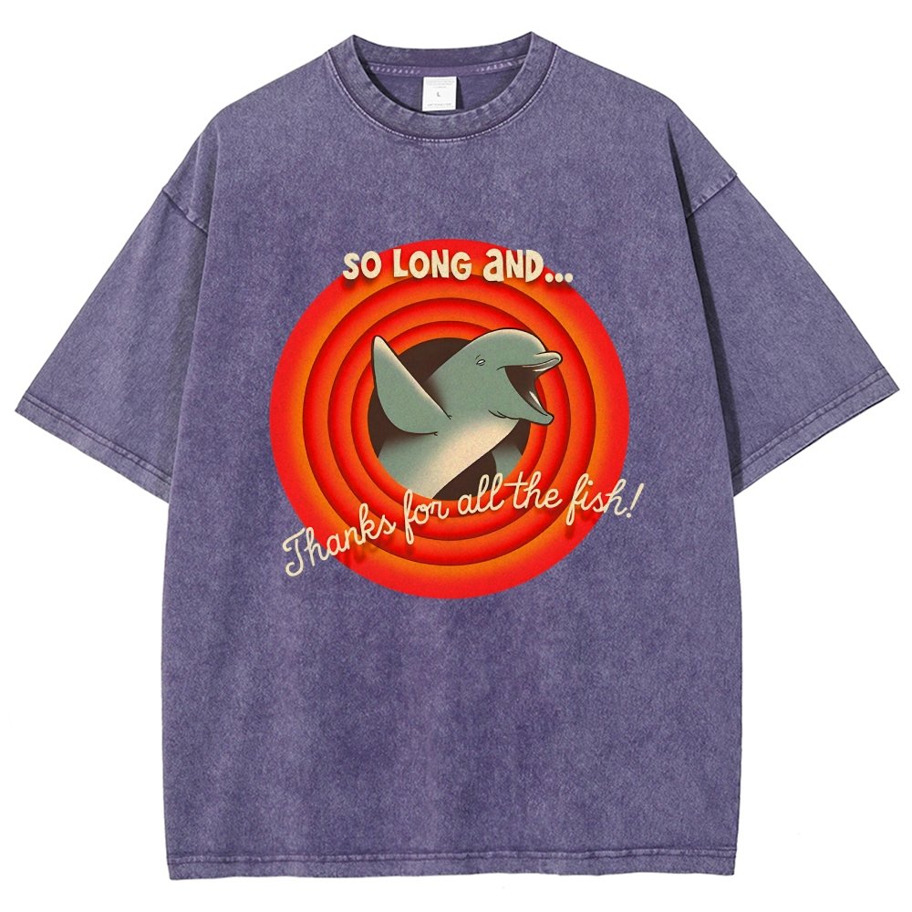 So Long & Thanks for all the Fish Vintage Distressed T-shirt