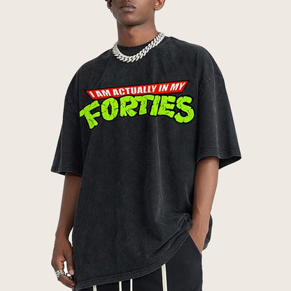 I Am Actually In My Forties Vintage Distressed T-shirt
