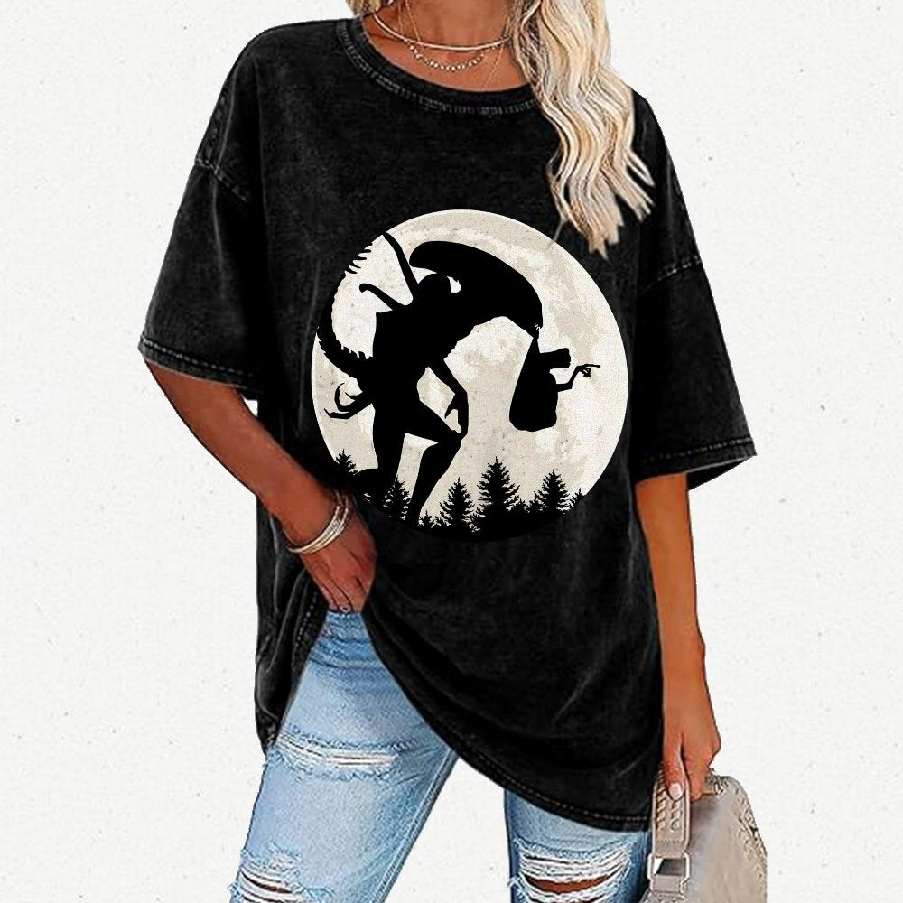 Space Creature Vintage Distressed T-shirt