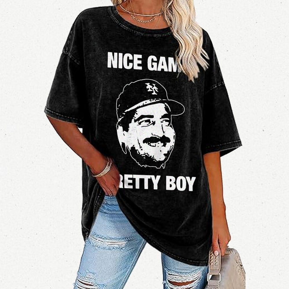 NICE GAME PRETTY BOY  Vintage Distressed T-shirt