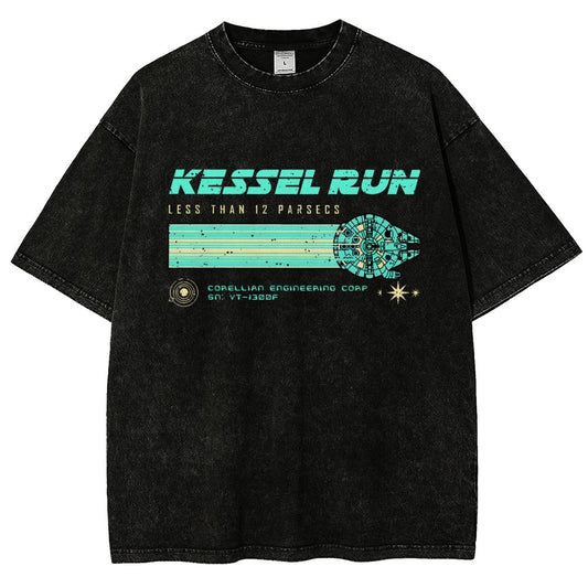 Retro Vintage Parsecs Vintage Distressed T-shirt