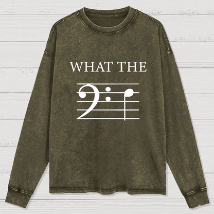 What The F (Bass) Washed Long Sleeve Tee