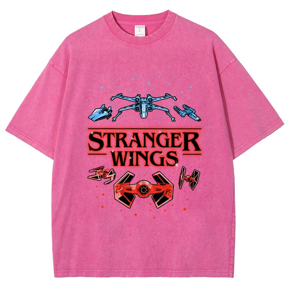 Stranger Wings Vintage Distressed T-shirt