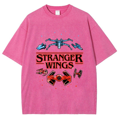 Stranger Wings Vintage Distressed T-shirt