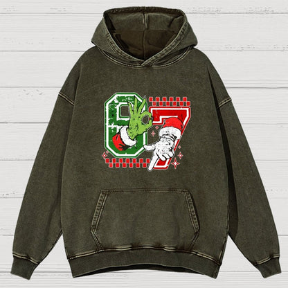 Six Seven 6 7 Christmas Vintage Distressed Hoodie