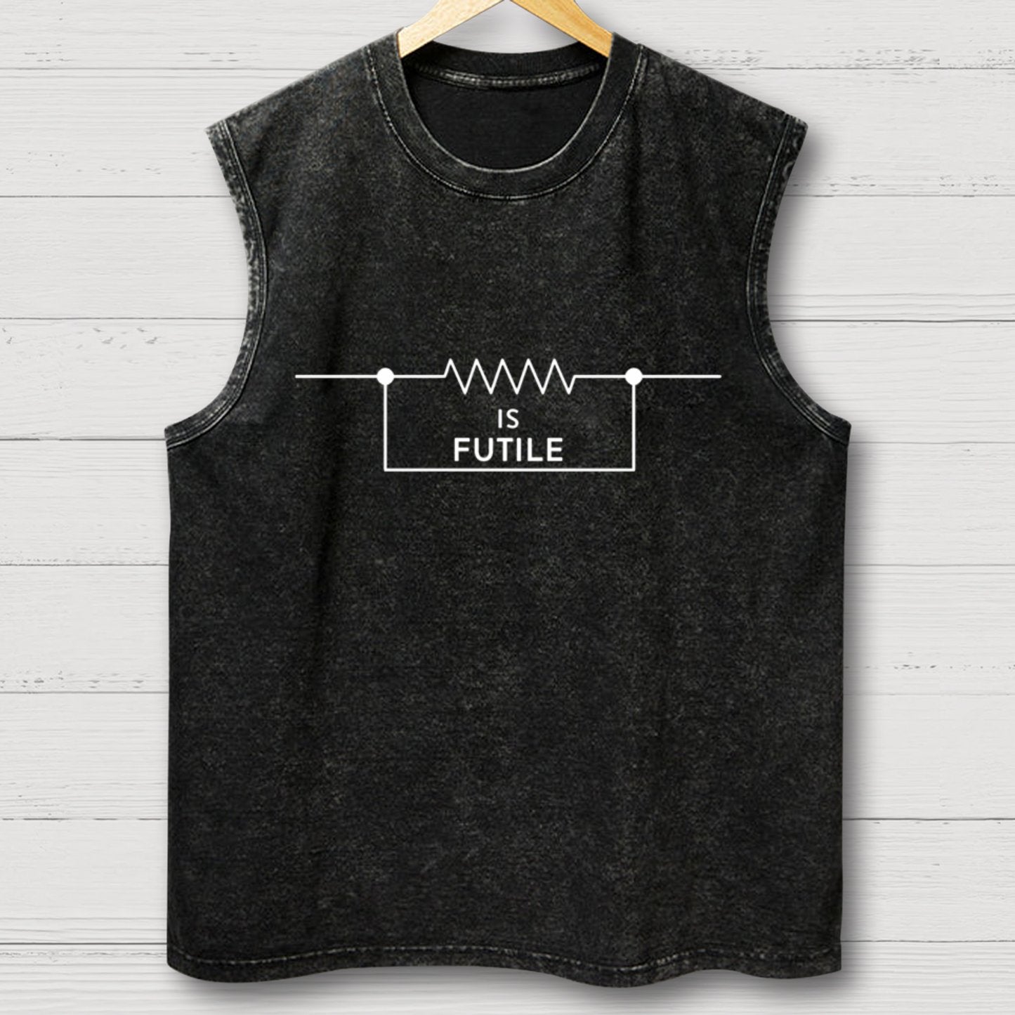 Is Futile Vintage Distressed Washed Tank
