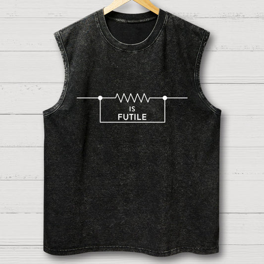 Is Futile Vintage Distressed Washed Tank