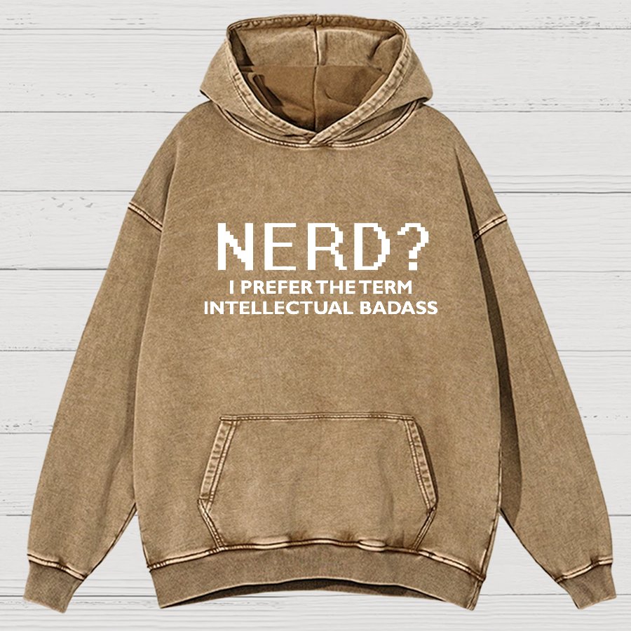 Funny Nerd Vintage Distressed Hoodie