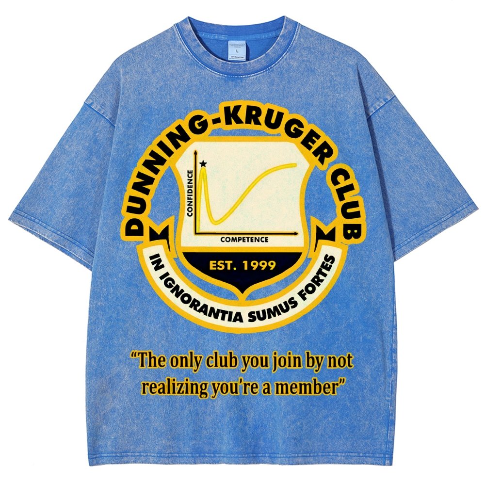 Dunning-Kruger Club Vintage Distressed T-shirt