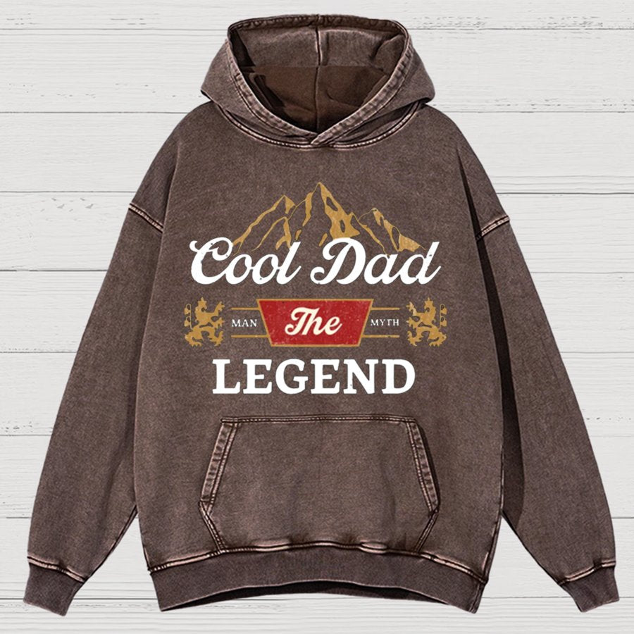 Cool Dad The Legend Vintage Distressed Hoodie