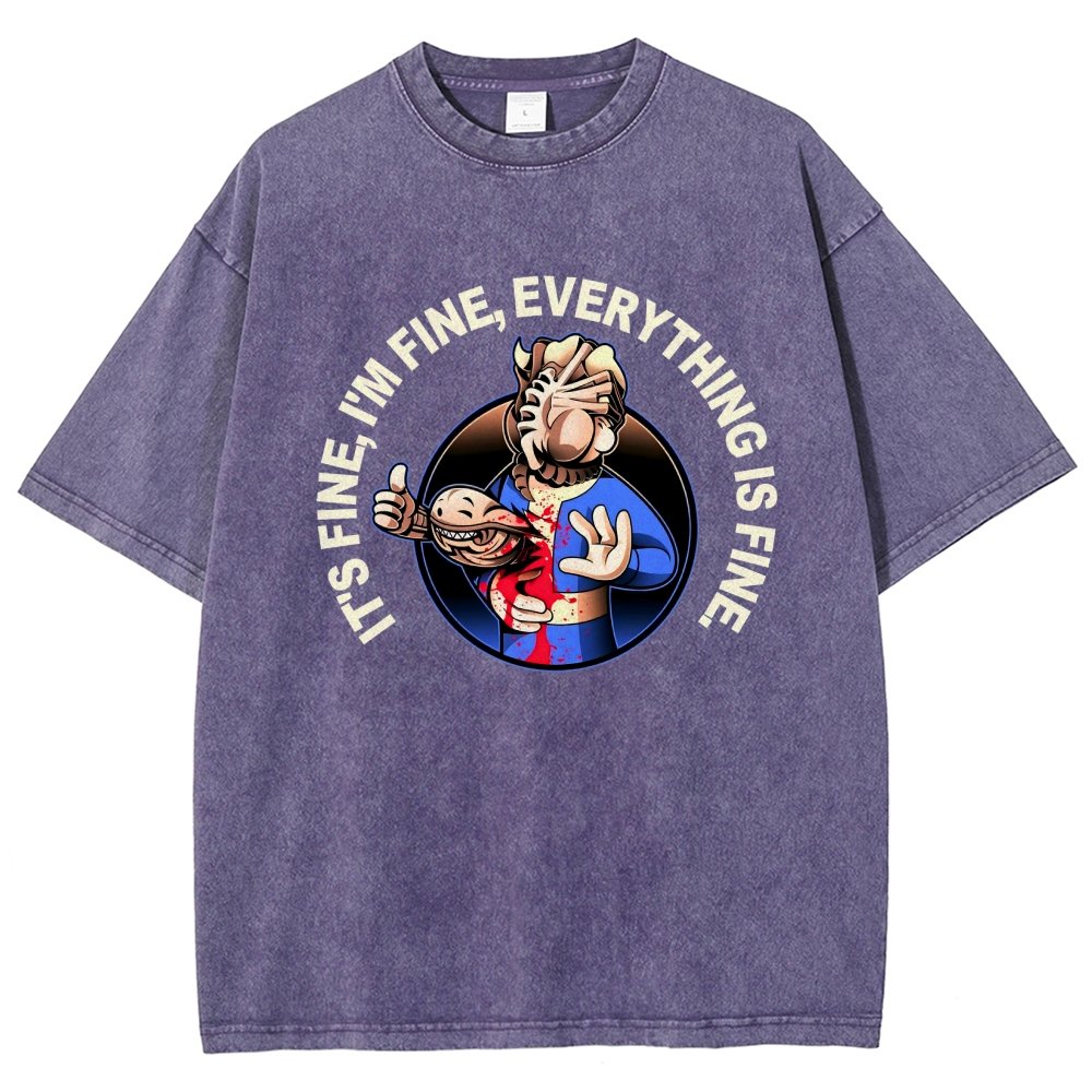 I'M Fine Everything Is Fine Vintage Distressed T-shirt