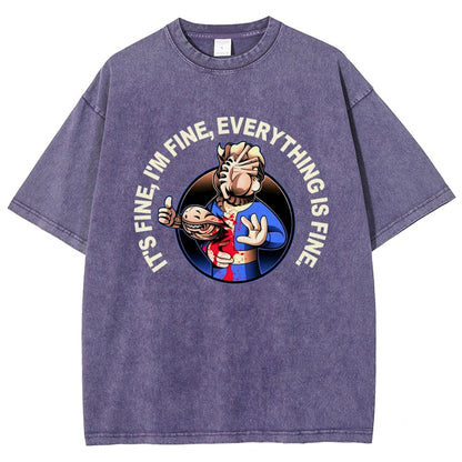 I'M Fine Everything Is Fine Vintage Distressed T-shirt