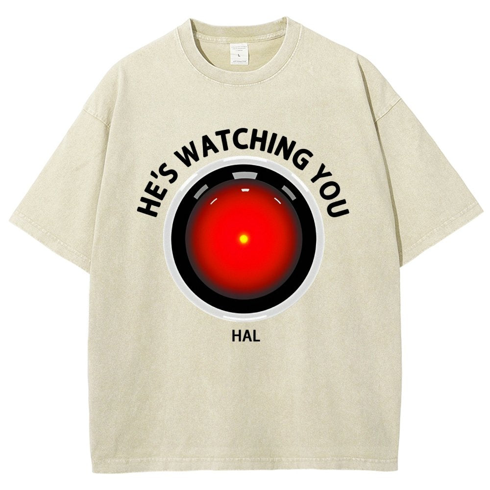 HAL Is Watching YOU Vintage Distressed T-shirt