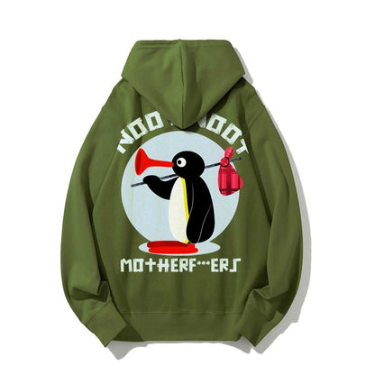 NOOT NOOT MOTHERF***ERS Printed Back Unisex Cotton Hoodie