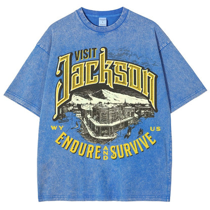 Visit Jackson Vintage Distressed T-shirt