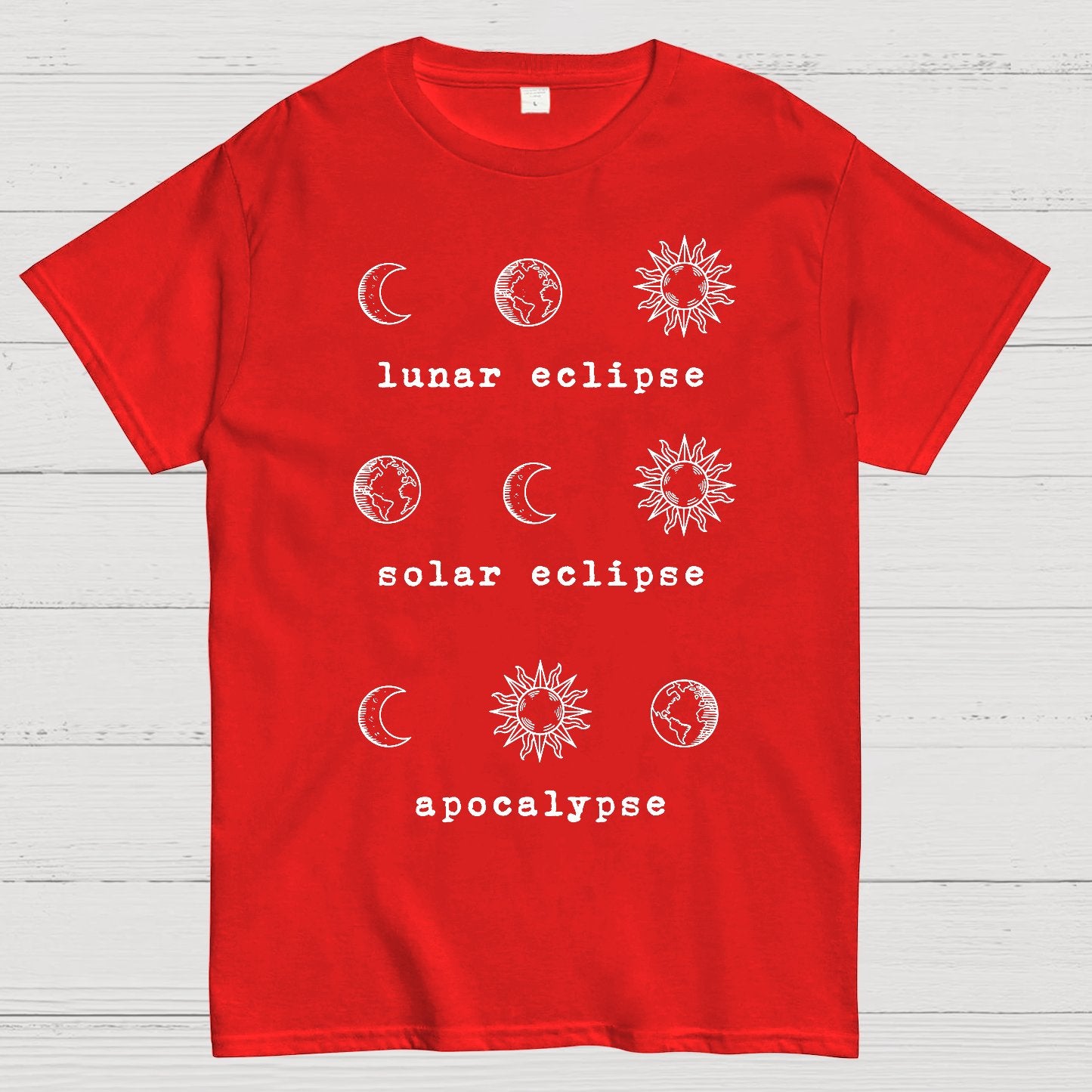Lunar Eclipse Solar Eclipse Apocalypse Geek T-Shirt