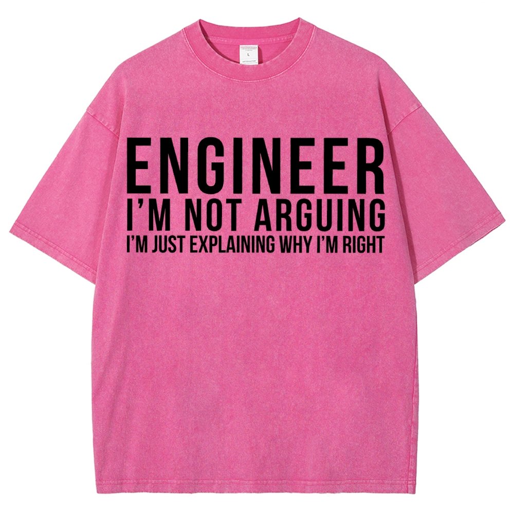 Engineer I Am Not Arguing Vintage Distressed T-shirt