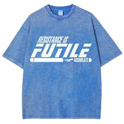 Resistance is Futile Vintage Distressed T-shirt
