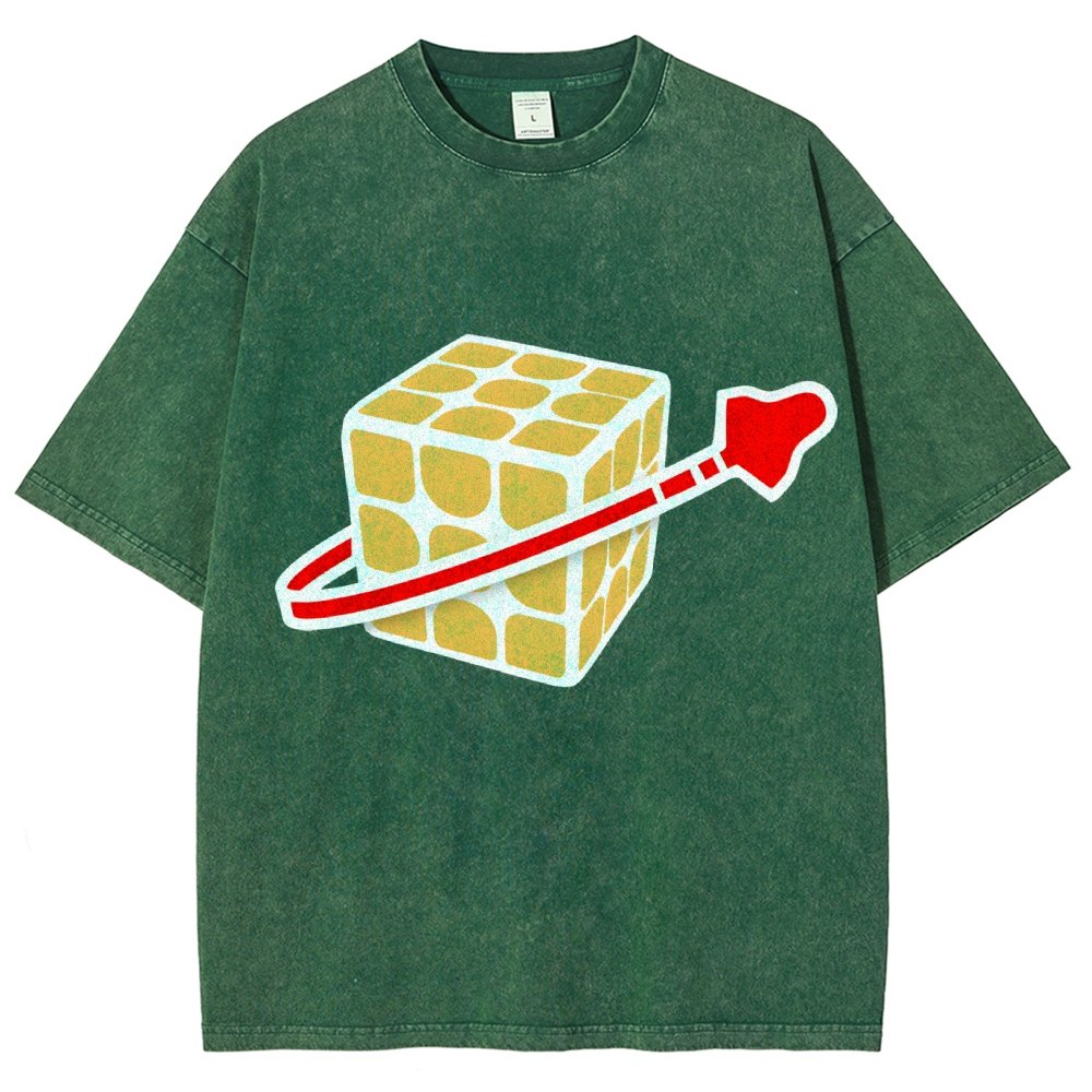 Cubeman Vintage Distressed T-shirt