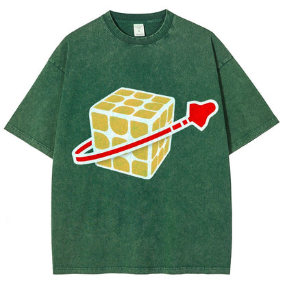 Cubeman Vintage Distressed T-shirt