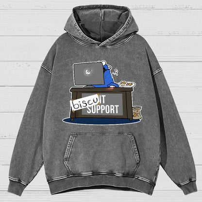 BiscuIT Support Vintage Distressed Hoodie