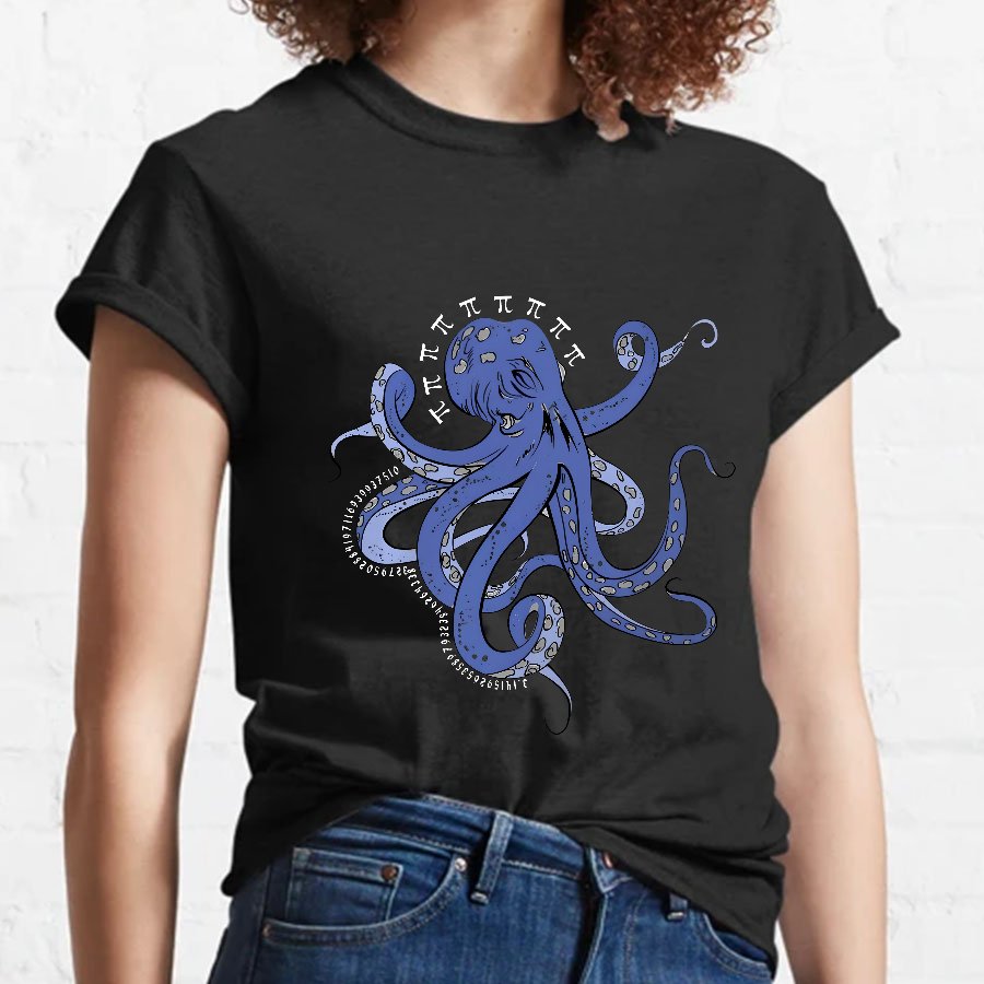 Funny Pi Day Octopus Geeky T-Shirt