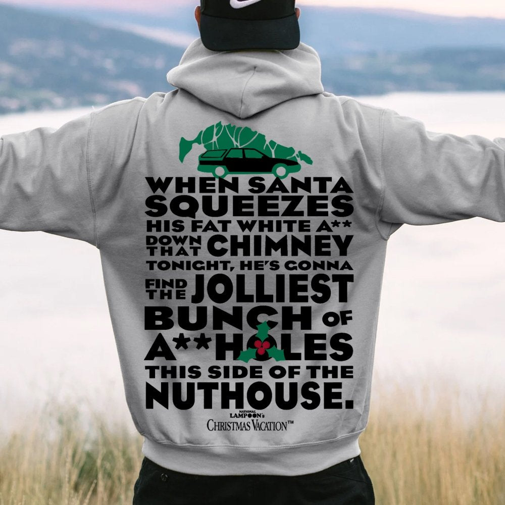 Christmas Vacation: Jolliest Bunch Geek Printed Back Cotton Hoodie