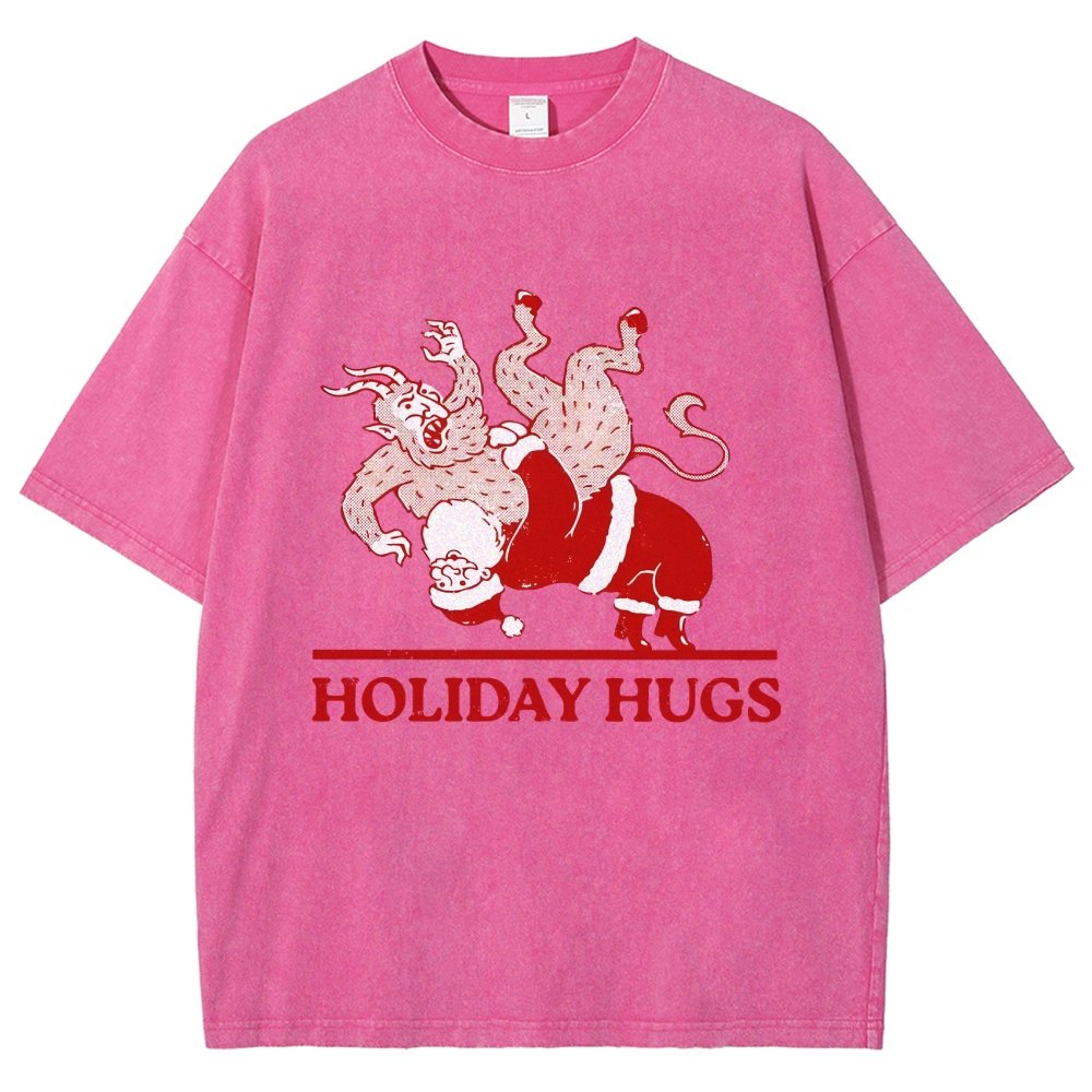 Holiday Hugs Vintage Distressed T-shirt