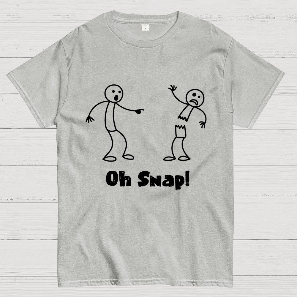 Oh Snap Funny Stick Figure Slogan Saying Geek T-Shirt