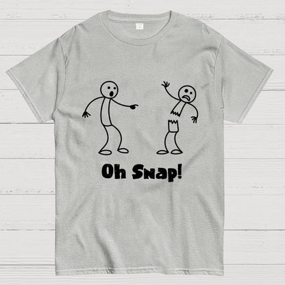 Oh Snap Funny Stick Figure Slogan Saying Geek T-Shirt