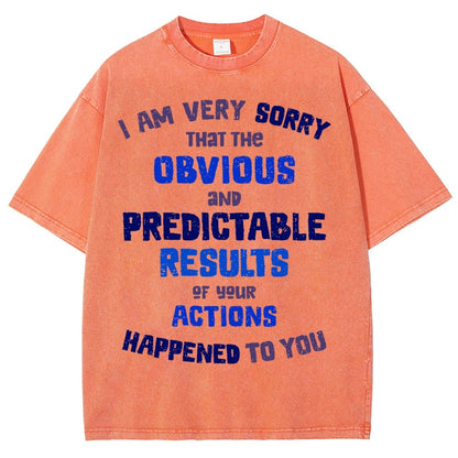 Predictable Consequences Vintage Distressed T-shirt