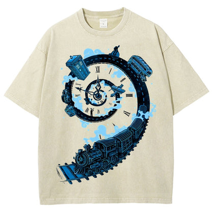 Time Machine Vintage Distressed T-shirt