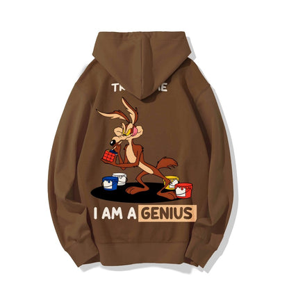 Trust Me I'm a Genius Printed Back Cotton Hoodie