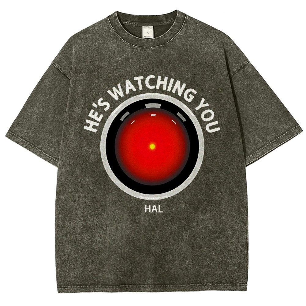 HAL Is Watching YOU Vintage Distressed T-shirt