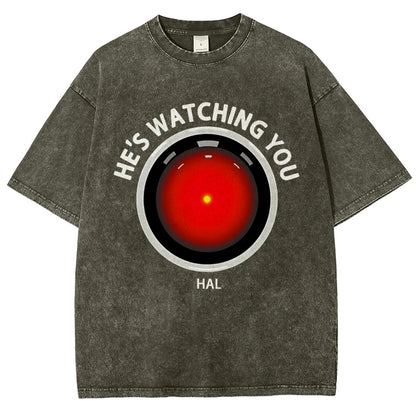 HAL Is Watching YOU Vintage Distressed T-shirt