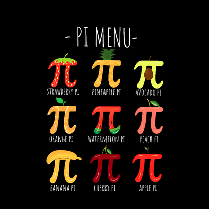 Pi Menu Math Teacher Nerd T-Shirt