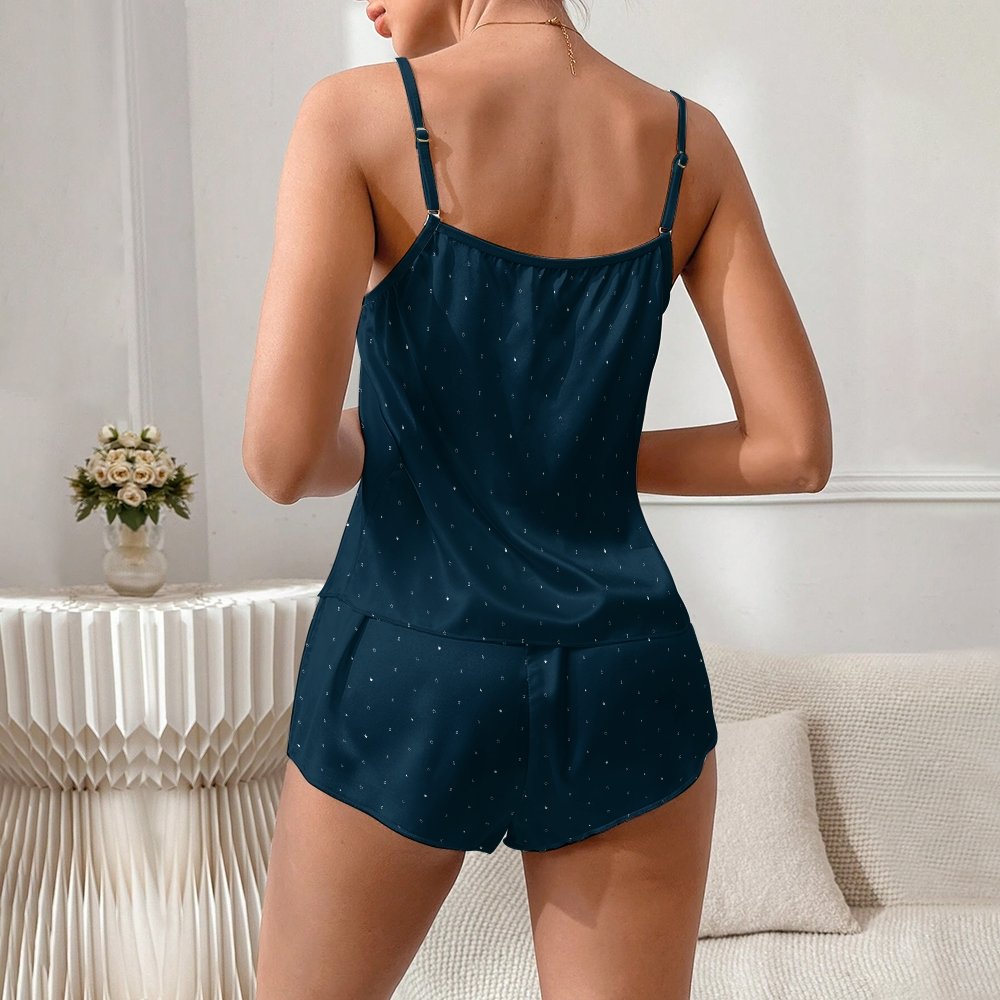 Mouse Blue Women's Geek Suspender Cami Set