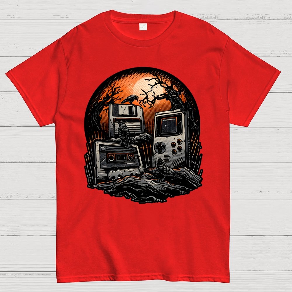 Retro Graveyard Geek T-Shirt