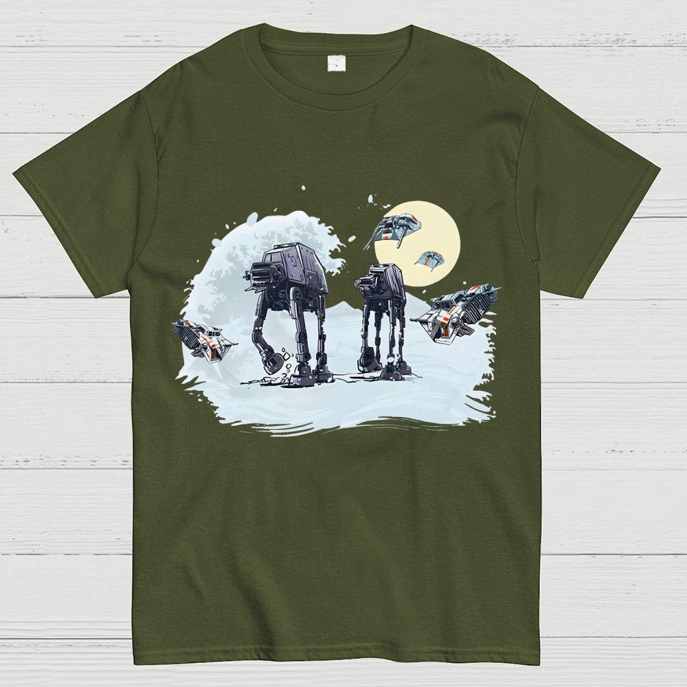 The Great Wave of Snow Unisex Geek T-Shirt