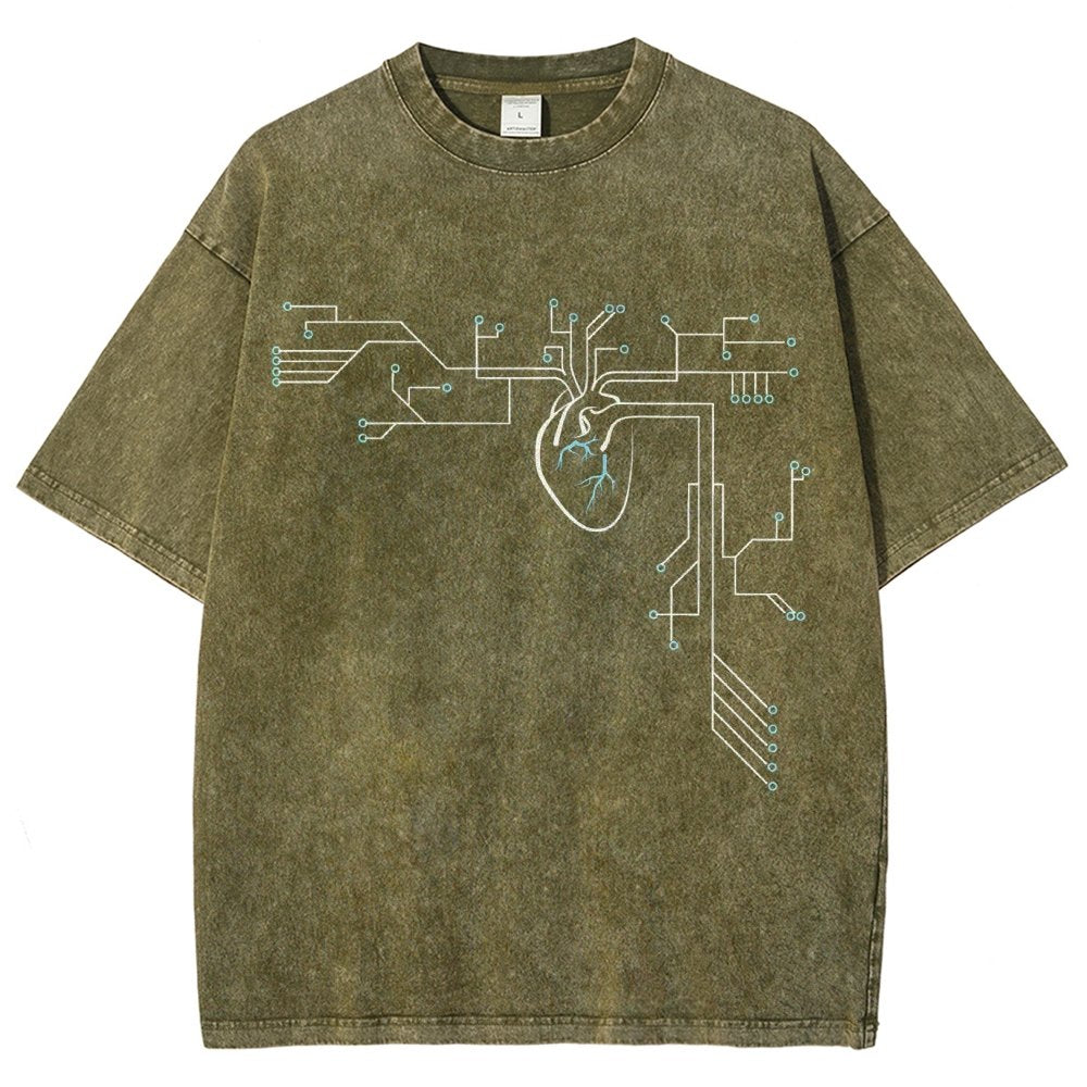Circuit-ulatory System Vintage Distressed T-shirt