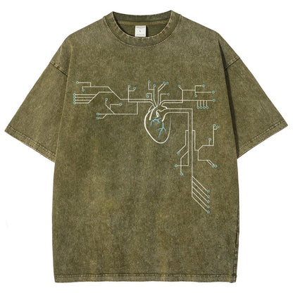 Circuit-ulatory System Vintage Distressed T-shirt