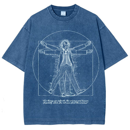Vitruvian Genius Vintage Distressed T-shirt