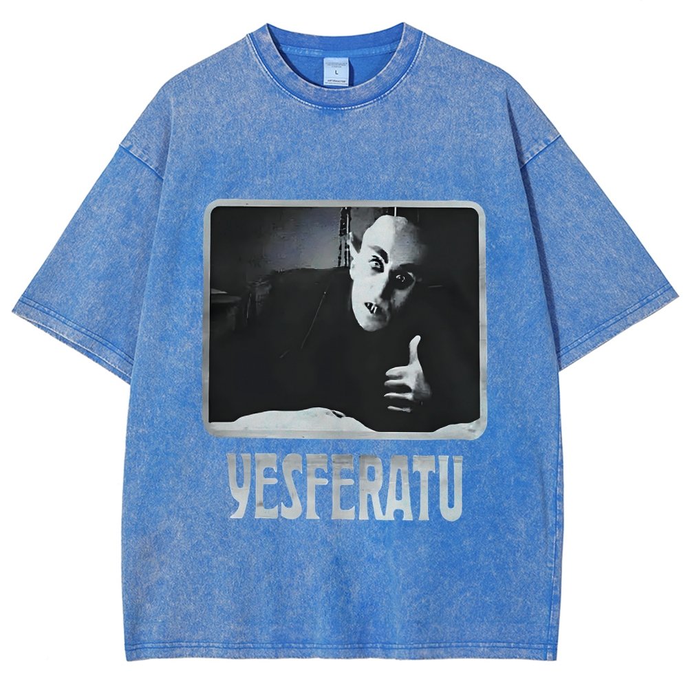 Yesferatu Funny Horror Retro Vintage Distressed T-shirt