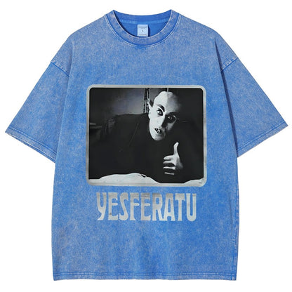 Yesferatu Funny Horror Retro Vintage Distressed T-shirt