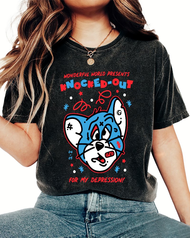 Knocked-Out! Vintage Distressed T-shirt