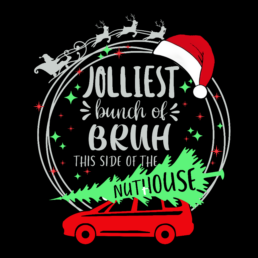 Jolliest Bunch of Bruh Christmas Geek T-Shirt