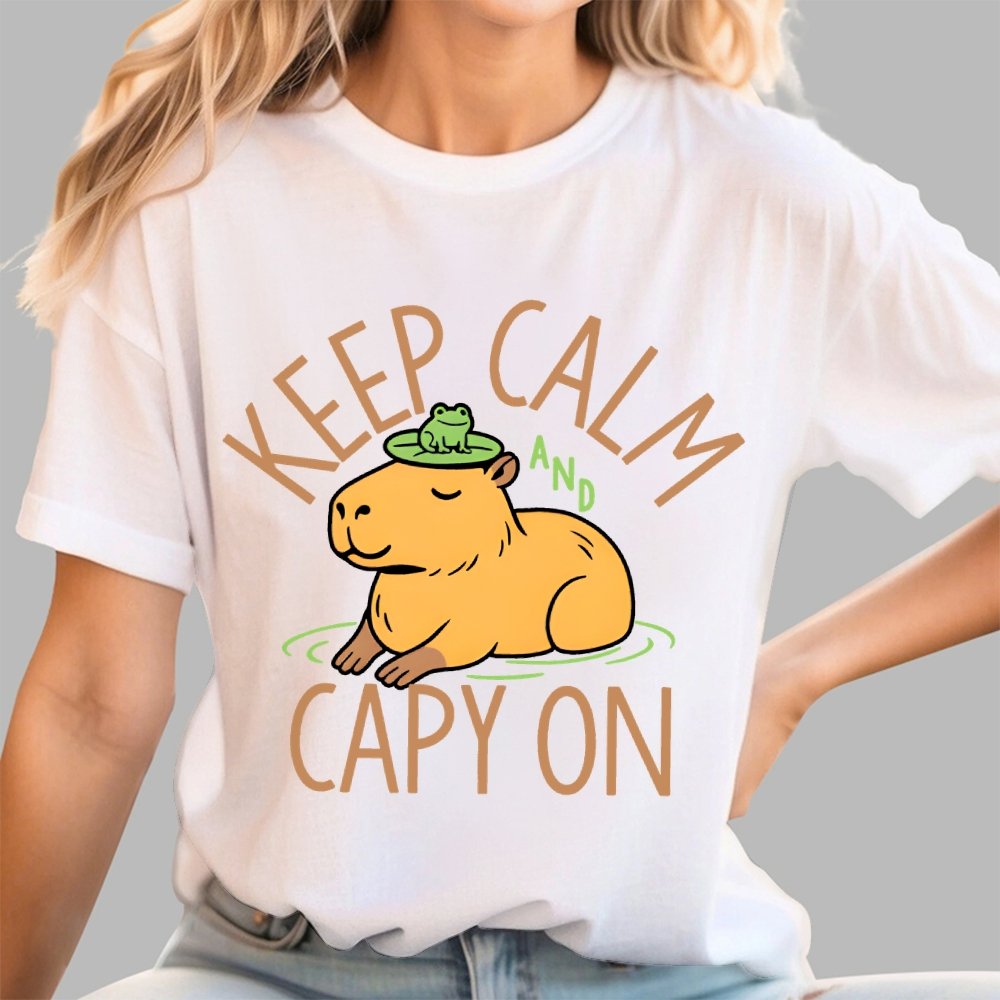 Keep Calm And Capy On Geek T-Shirt
