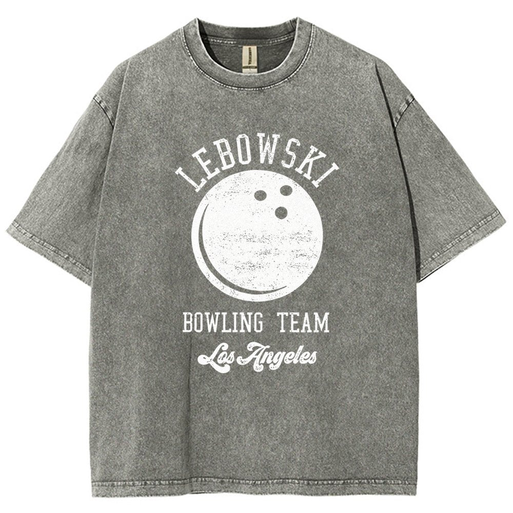 Lebowski Bowling Team Vintage Distressed T-shirt