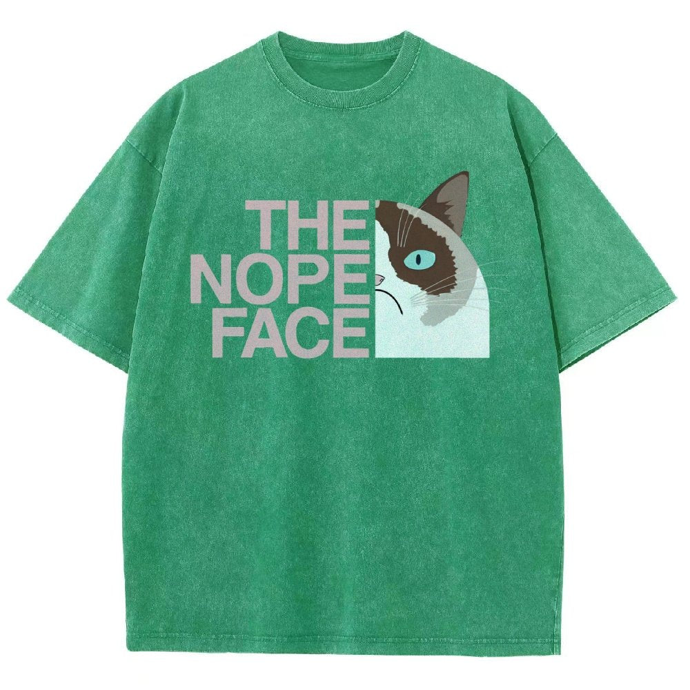The Nope Face Vintage Distressed T-shirt