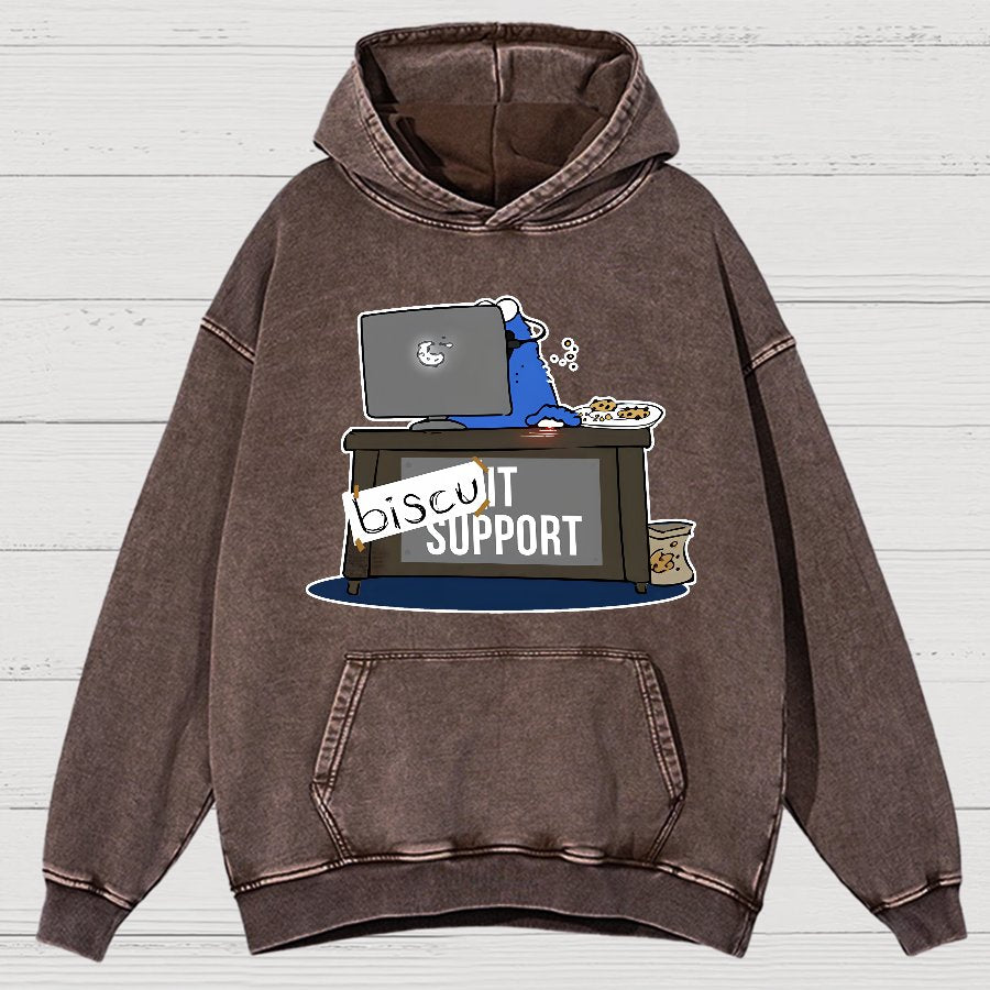 BiscuIT Support Vintage Distressed Hoodie